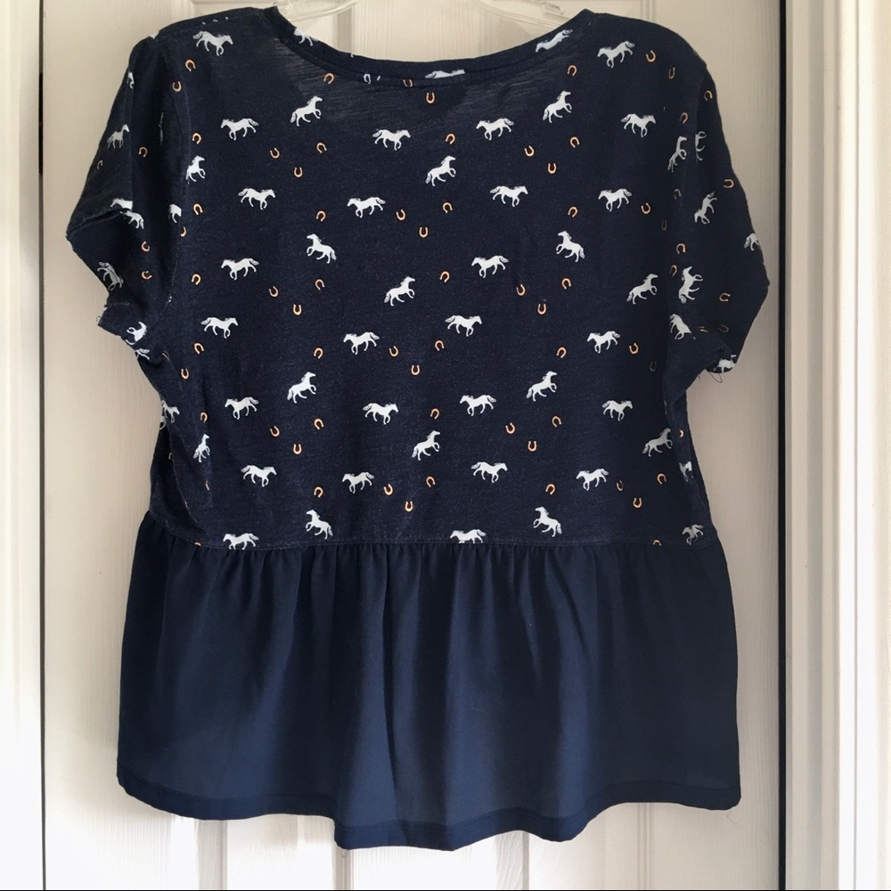 Bold & beautiful Maison Jules horse print top🐎! - Picture 5 of 6